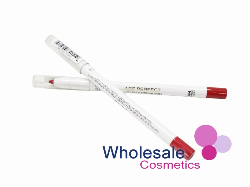 12 x L'Oreal Age Perfect Anti Feathering Lip Liner Pencil - 394 FLAMING CARMIN